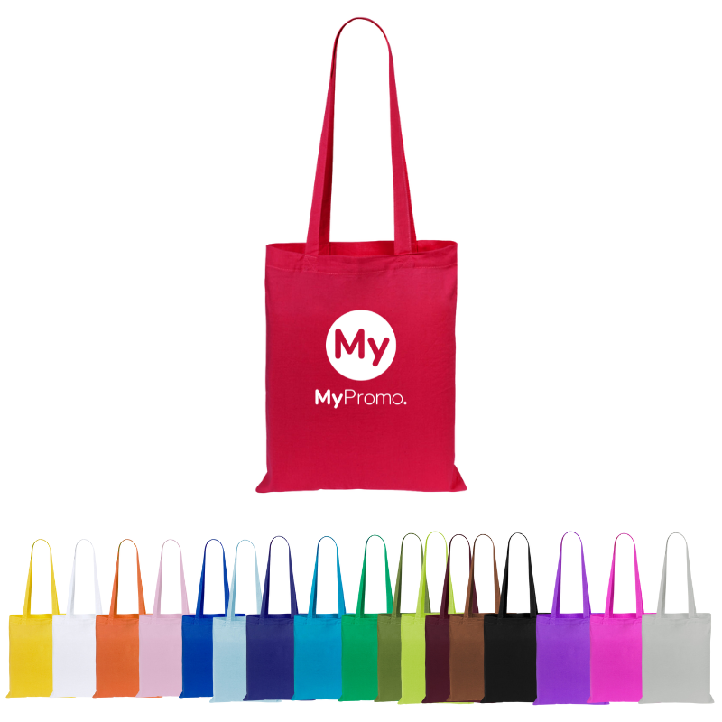 Einkaufstasche | Baumwolle 140 g/m² | Lange Henkel | In vielen Farben erhältlich | Günstig